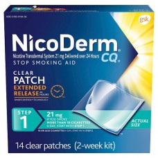 NicoDerm® CQ Step 1 (21 mg nicotine) Clear Patches (14 count)