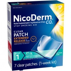NicoDerm® CQ Step 1 (21 mg nicotine) Clear Patches (7 count)