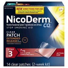 NicoDerm® CQ Step 3 (7 mg nicotine) Clear Patches (14 count)